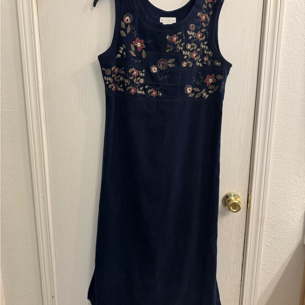 White Stag Navy Floral Midi Dress